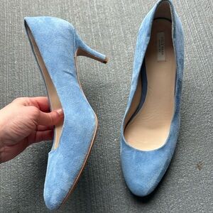 Cole Haan Sky Blue Suede Heels